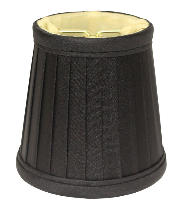 English Elm Side Pleat Black Fabric Chandelier Shades Set of 6 Flame Clip Candelabra Bulb Fit B075101685