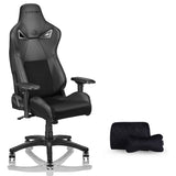 Karnox Ergonomic Gaming Chair, Adjustable Office Computer Chair with Lumbar Support , Tall Back Swivel Chair with Headrest and Armrest, Comfortable Reclining Video Desk Chair with Suede Padded Sea