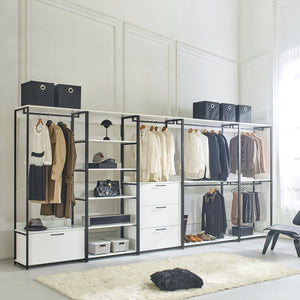 English Elm Fiona 32" Wood & Metal Walk-in Closet — Deep Modular Storage, Water/Heat & Scratch Resistant, E0 B040S00043