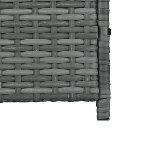 English Elm Dog Patio Bed with Pe Wicker Frame Mesh Curtain and Washable Cushion for Outdoor Use W170390117