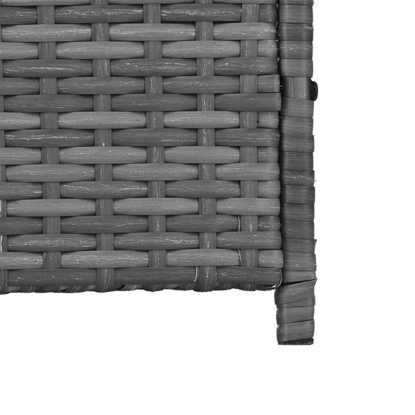 English Elm Dog Patio Bed with Pe Wicker Frame Mesh Curtain and Washable Cushion for Outdoor Use W170390117