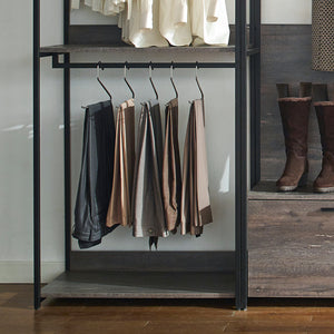 English Elm Monica Rustic Walk-In Closet System - Modular, Eco-Friendly, Durable Design For Organized Spaces B040S00059