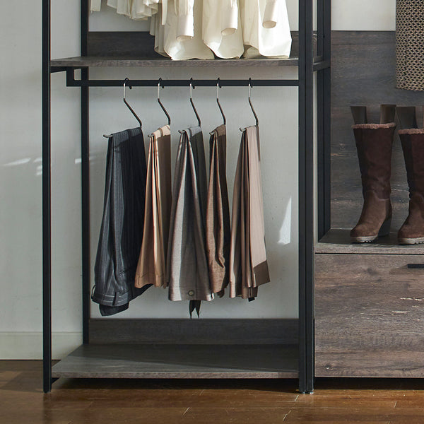 English Elm Monica Rustic Walk-In Closet System - Modular, Eco-Friendly, Durable Design For Organized Spaces B040S00059