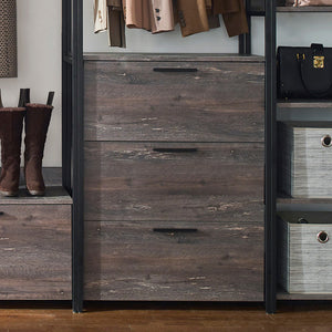 English Elm Monica Rustic Walk-In Closet System - Modular, Durable & Eco-Friendly Solution For Organized Spaces B040S00062