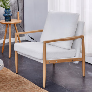 English Elm Sofa Chair.Teddy Velvet Accent Arm Chair Mid Century Upholstered Armchair With Imitation Solid Wood Color Metal Frame Extra-Thick Padded Backrest and Seat Cushion Sofa Chairs For Living Room Sf-010