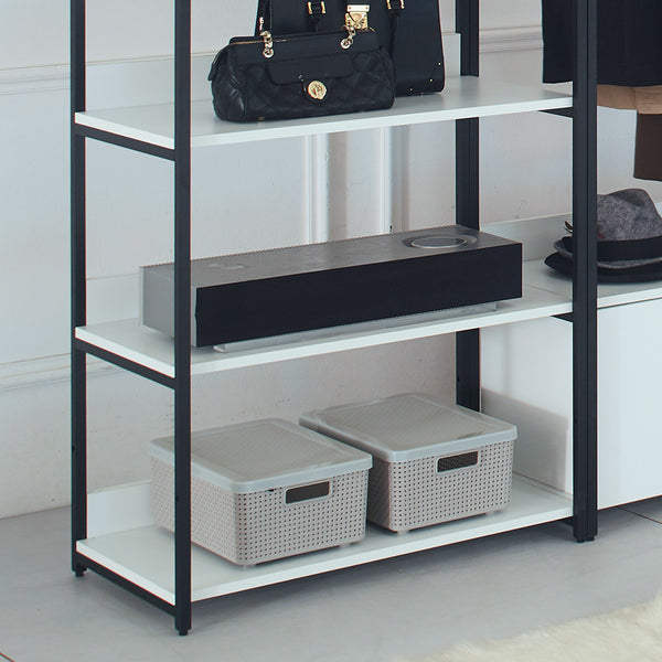 English Elm Fiona White Freestanding Walk-In Closet System with Deep Storage, Waterproof, Scratch-Resistant Modular Design B040S00054