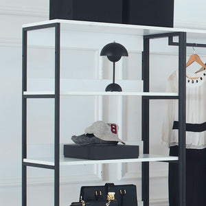 English Elm Fiona White Freestanding Walk-In Closet System with Deep Storage, Waterproof, Scratch-Resistant Modular Design B040S00054