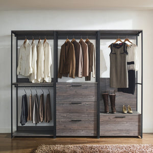 English Elm Monica Walk-In Closet System: Eco-Friendly, Modular Design With Extra-Deep Storage For Your Space! B040S00058