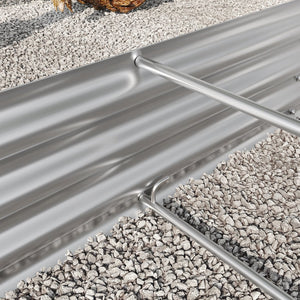 English Elm Raised Garden Bed Outdoor Oval Metal Planter 71" x 35" Rust‑Resistant Galvanized Raised Bed W840101952