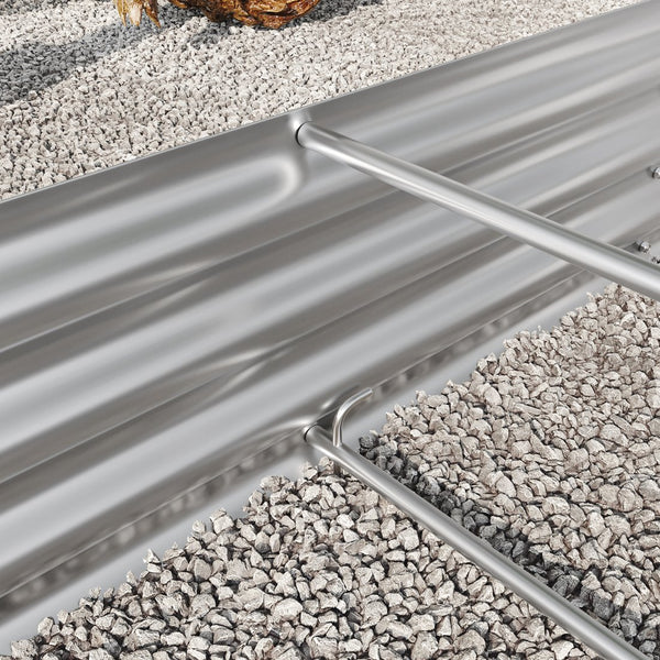 English Elm Raised Garden Bed Outdoor Oval Metal Planter 71" x 35" Rust‑Resistant Galvanized Raised Bed W840101952