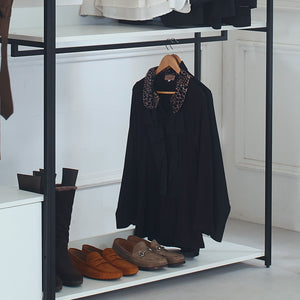 English Elm Fiona White Freestanding Walk-In Closet System with Deep Storage, Waterproof, Scratch-Resistant Modular Design B040S00054