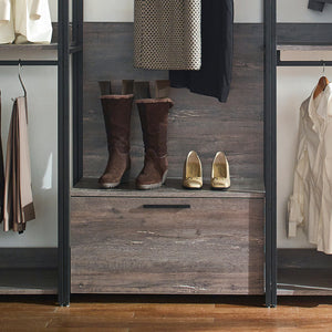 English Elm Monica Rustic Walk-In Closet System - Modular, Eco-Friendly, Durable Design For Organized Spaces B040S00059