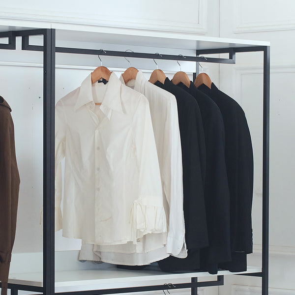 English Elm Fiona White Freestanding Walk-In Closet System with Deep Storage, Waterproof, Scratch-Resistant Modular Design B040S00054