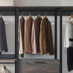 English Elm Monica Rustic Walk-In Closet System - Modular, Durable, Eco-Friendly & Extra-Deep Storage Solution B040S00061