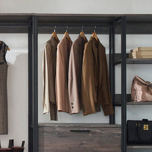 English Elm Monica Rustic Walk-In Closet System - Modular, Durable & Eco-Friendly Solution For Organized Spaces B040S00062