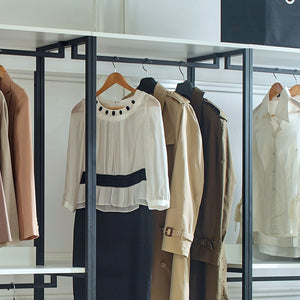 English Elm Fiona White Modular Freestanding Walk-In Wood Closet System With Deep Storage & Eco-Friendly Design B040S00050