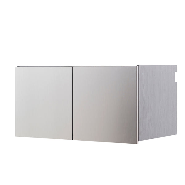 English Elm Nova Wall-Mounted Garage Cabinet In Metallic Gray - Stylish, Eco-Friendly Storage For Tools & Gear B040103023