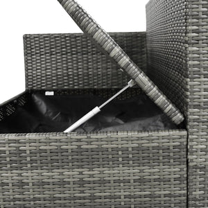 English Elm Topmax Outdoor Six Piece Pe Rattan Sectional Set with Storage and Glass Table N717S100005A