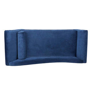 English Elm Chaise Lounge Scroll Arm Birch Leg Parlor Style Reading Chair for Bedroom W68034301