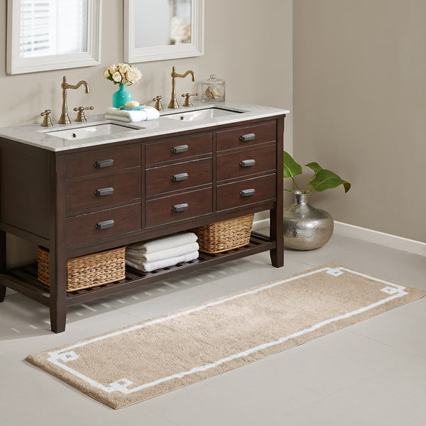 English Elm Cotton Tufted Bath Rug 24x72 – Plush Hotel-Style Cotton, Non-Slip Latex Backing, Machine Washable, OEKO-TEX Certified B03598697
