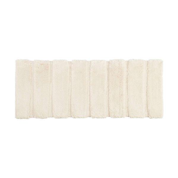 English Elm Rug Madison Park Tufted Pearl Channel 24x58" Soft 1500gsm Polyester, OEKO-TEX, Plush High-Low Stripe Bath Rug B03598711