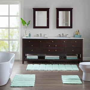English Elm Rug Madison Park Tufted Pearl Channel 24x58 Seafoam — Soft 1500gsm Polyester, OEKO-TEX, Washable Elegance B03598717