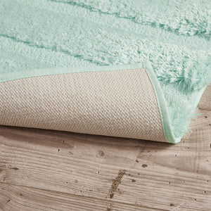 English Elm Rug Madison Park Tufted Pearl Channel 24x58 Seafoam — Soft 1500gsm Polyester, OEKO-TEX, Washable Elegance B03598717