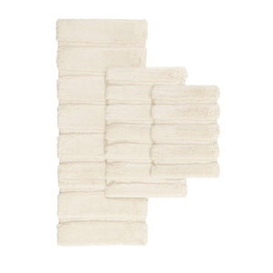 English Elm Rug Madison Park Tufted Pearl Channel 24x58" Soft 1500gsm Polyester, OEKO-TEX, Plush High-Low Stripe Bath Rug B03598711