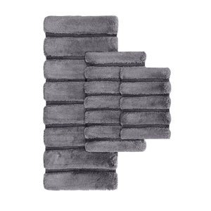 English Elm Rug Madison Park Tufted Pearl Channel 24x58" Soft 1500gsm Polyester Bath Rug OEKO-TEX Certified Plush Elegance B03598714