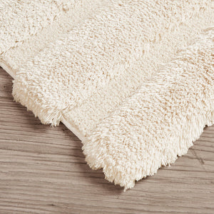 English Elm Rug Madison Park Tufted Pearl Channel 24x58" Soft 1500gsm Polyester, OEKO-TEX, Plush High-Low Stripe Bath Rug B03598711