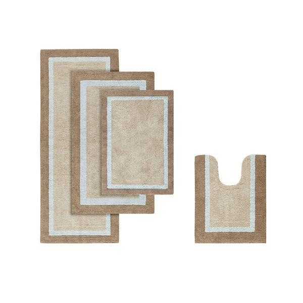 English Elm Cotton Madison Park Amherst Tufted Bath Rug 24x60, 100% Soft Cotton, Machine Washable, Skid-Resistant Border B03598708