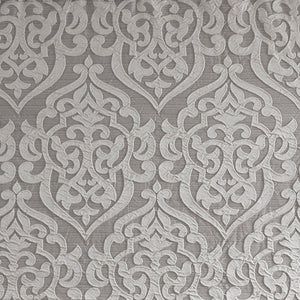 English Elm Jacquard Shower Curtain - Luxurious Textured Grey Damask Design For Elegant Bathroom Makeover! B03598656