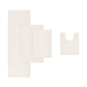English Elm Bath Rug Madison Park Signature Marshmallow 24x72" - Plush High-Pile Microfiber, Quick-Dry, OEKO-TEX B035129320