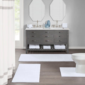 English Elm Bath Runner Rug High Pile Tufted Polyester Quick Dry Spa Feel for Large Bathrooms B03599282