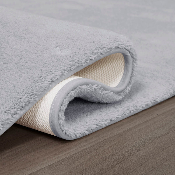 English Elm Bath Rug Madison Park Signature Marshmallow 24x72" Plush High-Pile Quick-Dry Microfiber, OEKO-TEX Certified Non-Slip Luxury Spa Mat B03599288