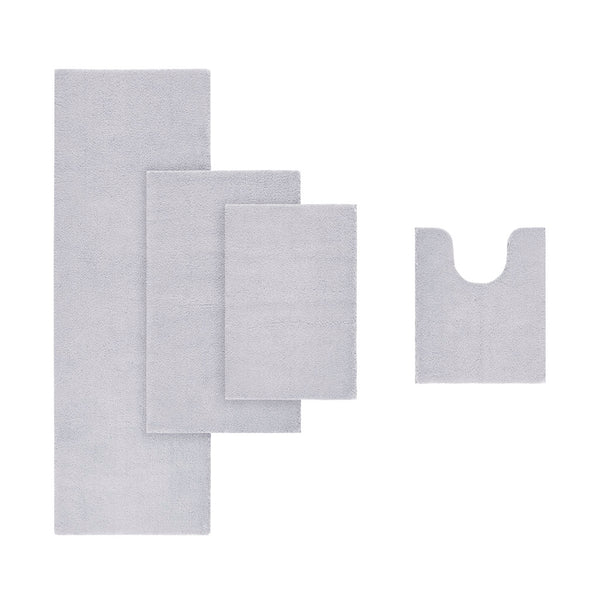 English Elm Bath Rug Madison Park Signature Marshmallow 24x72" Plush High-Pile Quick-Dry Microfiber, OEKO-TEX Certified Non-Slip Luxury Spa Mat B03599288