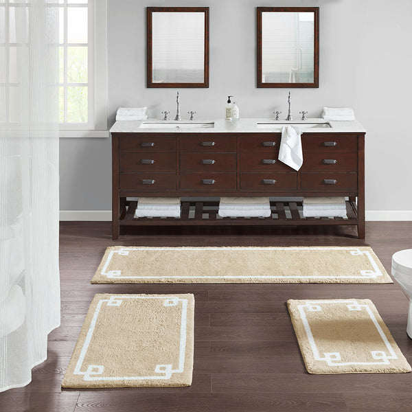 English Elm Cotton Tufted Bath Rug 24x72 – Plush Hotel-Style Cotton, Non-Slip Latex Backing, Machine Washable, OEKO-TEX Certified B03598697