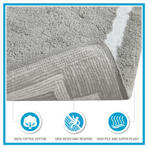 English Elm Cotton Madison Park Evan Tufted Bath Rug 24x72 – Plush Hotel-Style Cotton, Non-Slip, Machine Washable B03598703