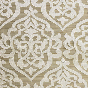 English Elm Jacquard Madison Park Odette Shower Curtain 72x72 Ivory Damask Medallion on Textured Tan Jacquard Fabric Tan+Ivory 3.35 L x 11.42 W x 8.66 H B03598671