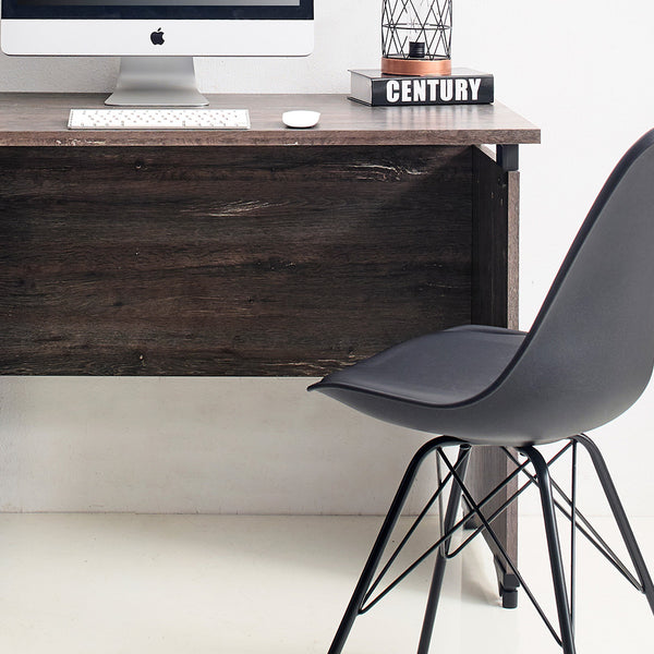 English Elm Urban Urban Farmhouse Composite Wood Writing Desk Rustic Gray — Durable, Eco E0, Scratch-Resist B04052634