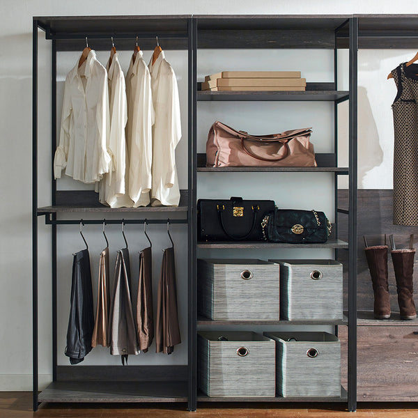 English Elm Monica Rustic Walk-In Closet System - Modular, Durable Design With Eco-Friendly Materials & Storage Solutions B040S00060