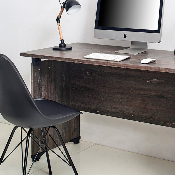 English Elm Urban Urban Farmhouse Composite Wood Writing Desk Rustic Gray — Durable, Eco E0, Scratch-Resist B04052634