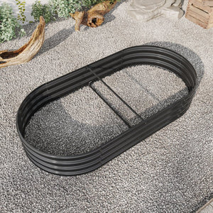 English Elm Raised Garden Bed Outdoor - Large Oval Metal Planter For Vegetables & Flowers, Durable & Stylish W840102508-GIGA