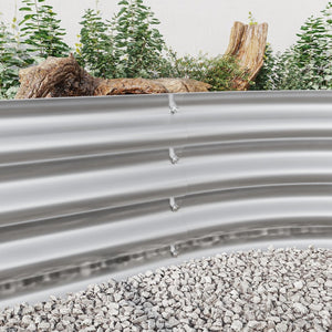 English Elm Raised Metal Garden Bed - Durable Oval Planter For Vegetables, Herbs, & Flowers - Easy Assembly & Stylish W840102510-GIGA