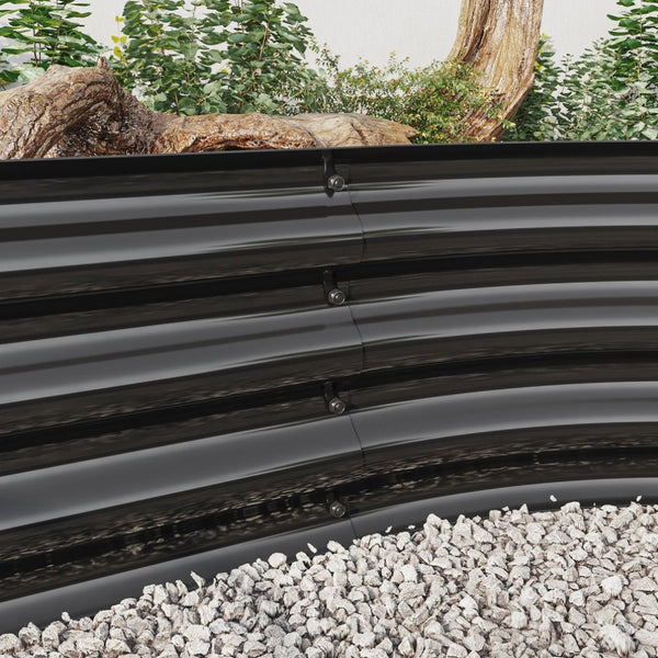 English Elm Raised Garden Bed Outdoor - Elegant Oval Metal Planter For Vegetables & Flowers, Easy Drainage & Assembly W840102509-GIGA