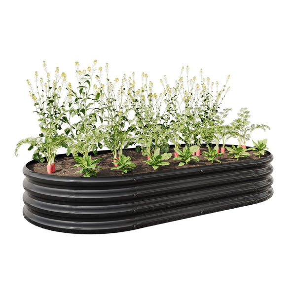 English Elm Raised Garden Bed Outdoor - Large Oval Metal Planter For Vegetables & Flowers, Durable & Stylish W840102508-GIGA