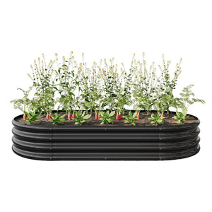 English Elm Raised Garden Bed Outdoor - Large Oval Metal Planter For Vegetables & Flowers, Durable & Stylish W840102508-GIGA
