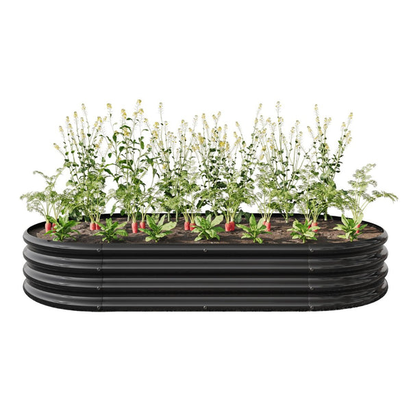English Elm Raised Garden Bed Outdoor - Large Oval Metal Planter For Vegetables & Flowers, Durable & Stylish W840102508-GIGA