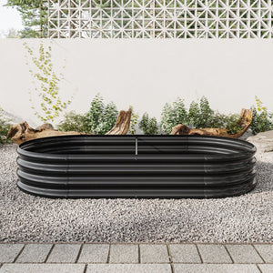 English Elm Raised Garden Bed Outdoor - Large Oval Metal Planter For Vegetables & Flowers, Durable & Stylish W840102508-GIGA
