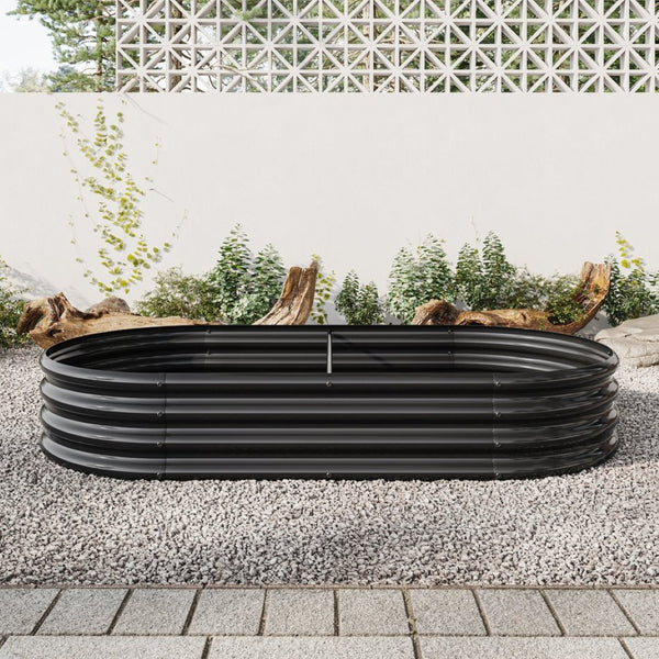 English Elm Raised Garden Bed Outdoor - Large Oval Metal Planter For Vegetables & Flowers, Durable & Stylish W840102508-GIGA